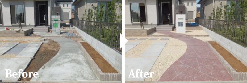 スレム　御影石風　ビフォーアフター