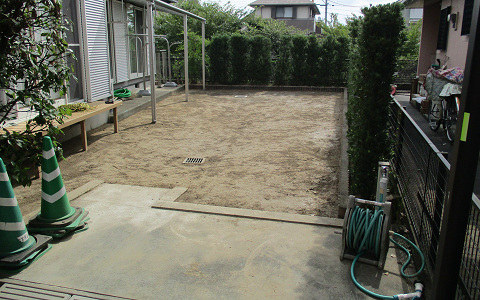 筑紫野市トース土人工芝化